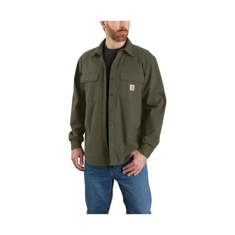 Carhartt Men's Relaxed Fit Canvas Fleece Jacket - Basil