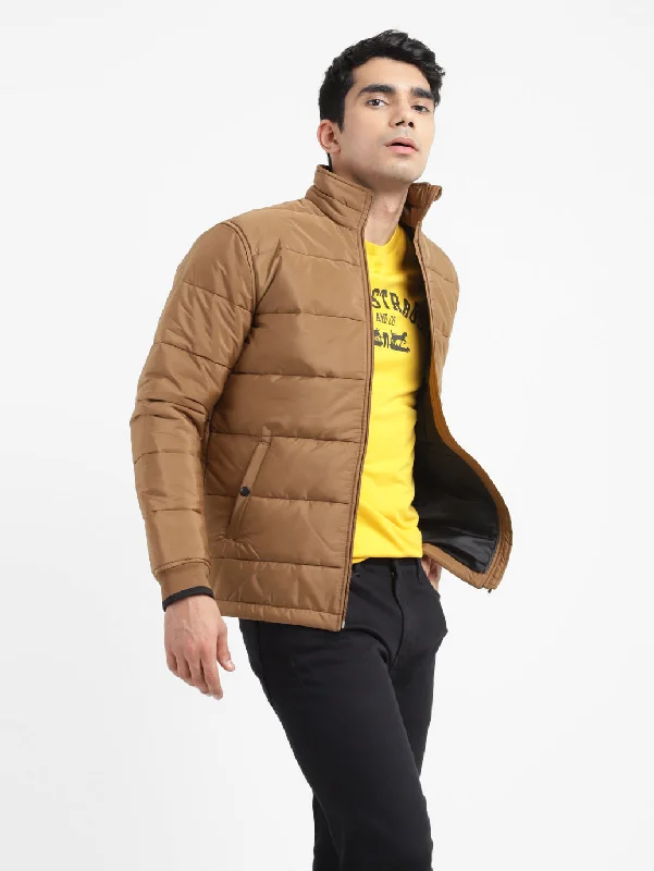 Men's Solid High Neck Jackets