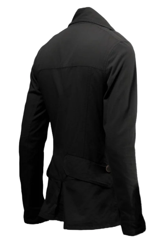 Men Black Cotton Jacket