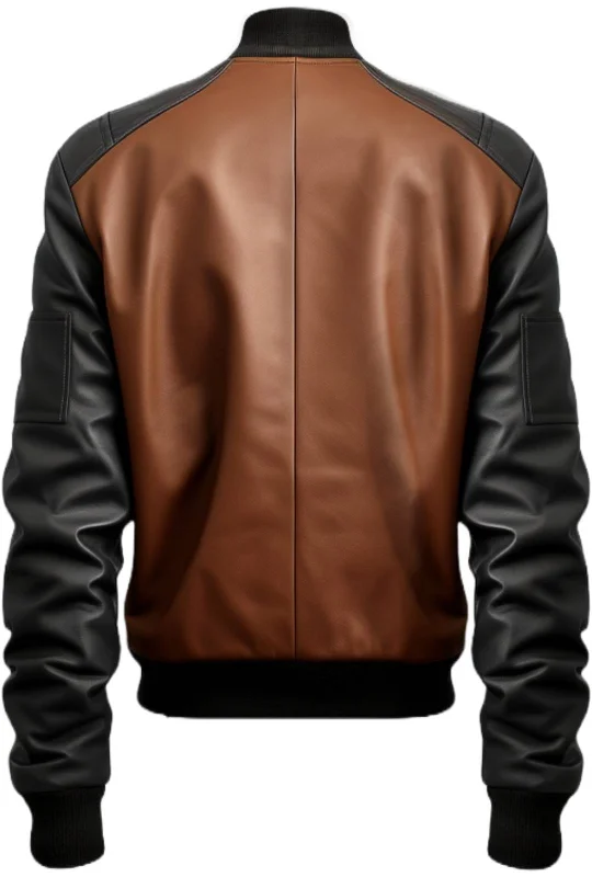 Men Black Leather Jacket - Leather Brown Jacket