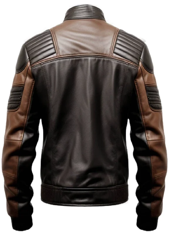 Men Black Leather Jacket - Leather Brown Jacket