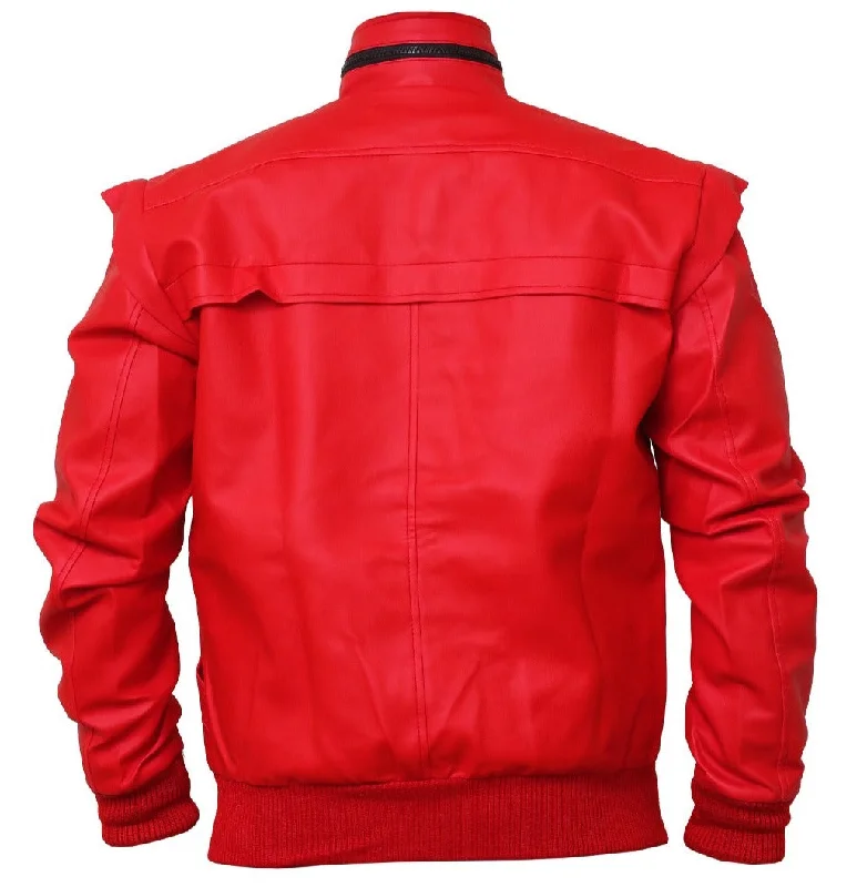 Red PU Leather Jacket