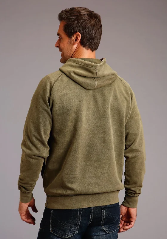 Stetson Mens Vintage Olive 100% Cotton USA Hoodie