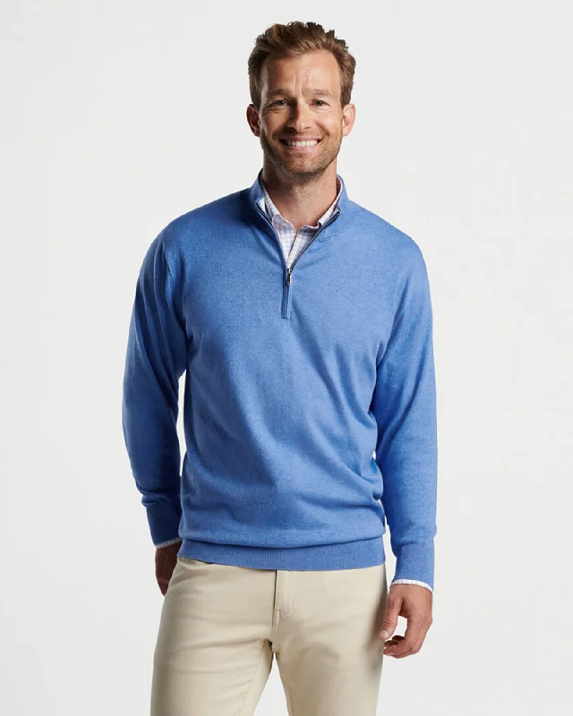 WHITAKER 1/4 ZIP SWEATER - MARITIME