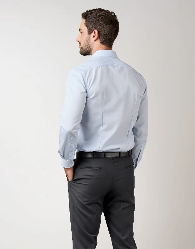 Banks Light Blue Twill Tailored Shirt