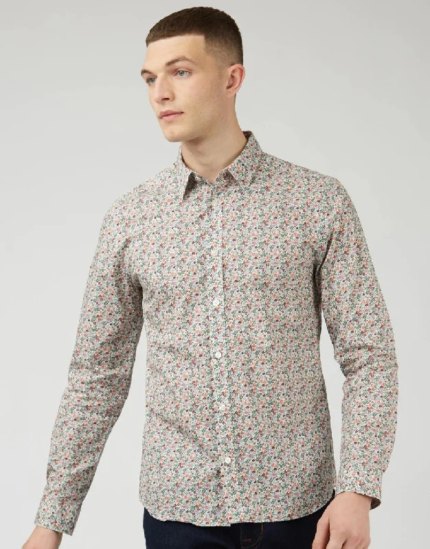 Ben Sherman Multicolour Floral Print White Shirt