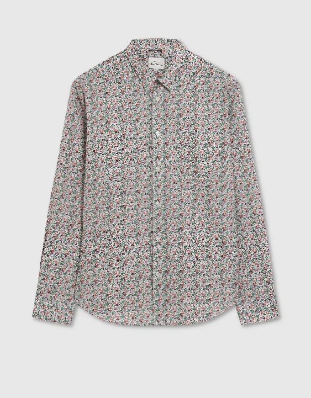 Ben Sherman Multicolour Floral Print White Shirt