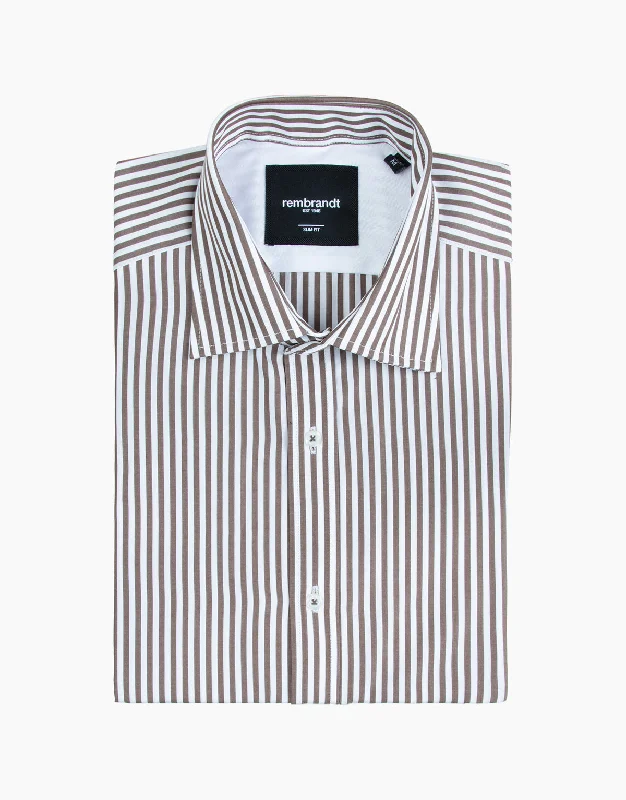 London Brown Stripe Shirt