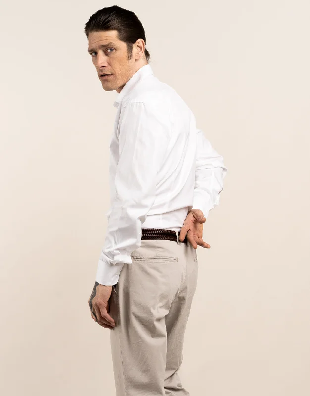 London White Egyptian Cotton Twill Shirt