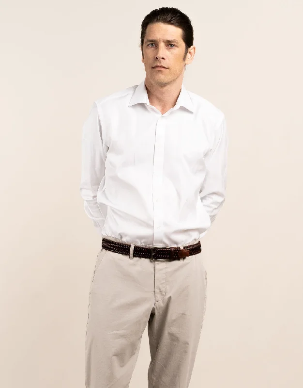 London White Egyptian Cotton Twill Shirt