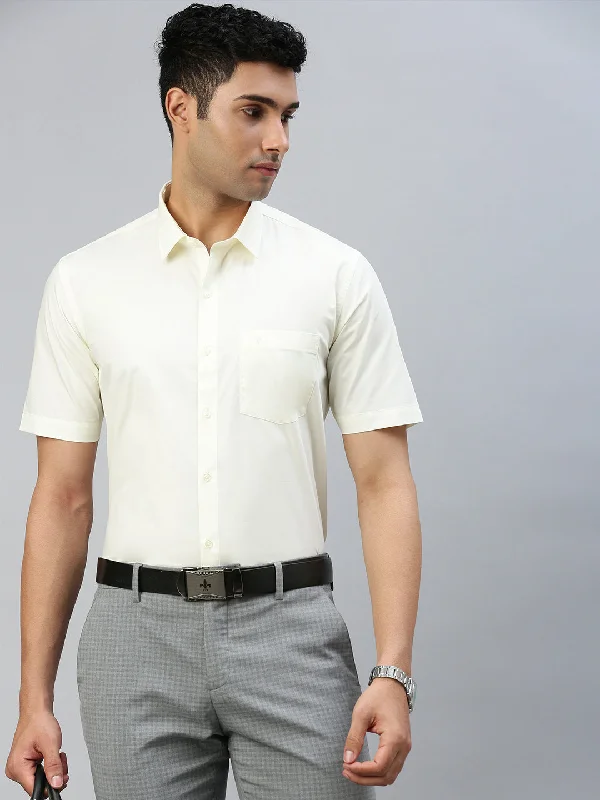 Mens Cotton Rich Cream Shirt Mangalyam