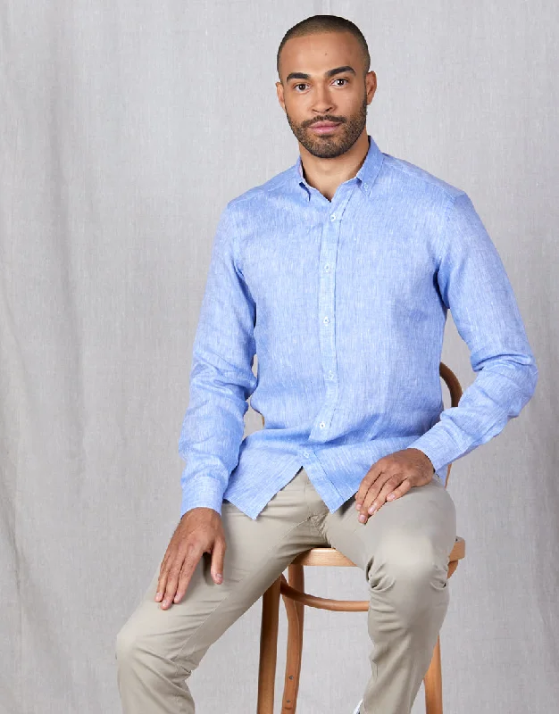 Ohope Blue Linen Shirt