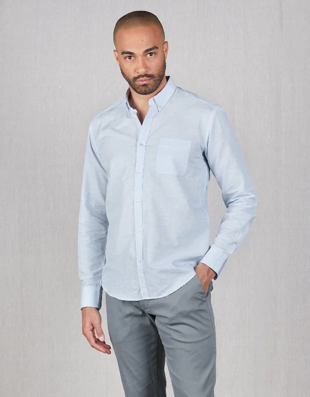 Ohope Light Blue Cotton-Linen Shirt