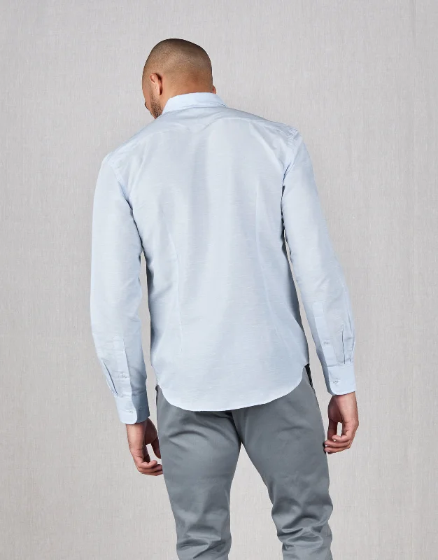 Ohope Light Blue Cotton-Linen Shirt