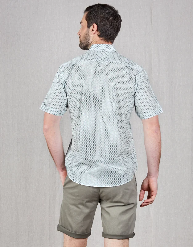 Raglan Green Diamond Short Sleeve Shirt