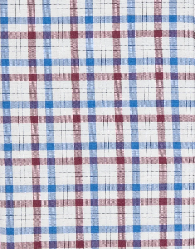 Sinatra Burgundy & Blue Check Shirt