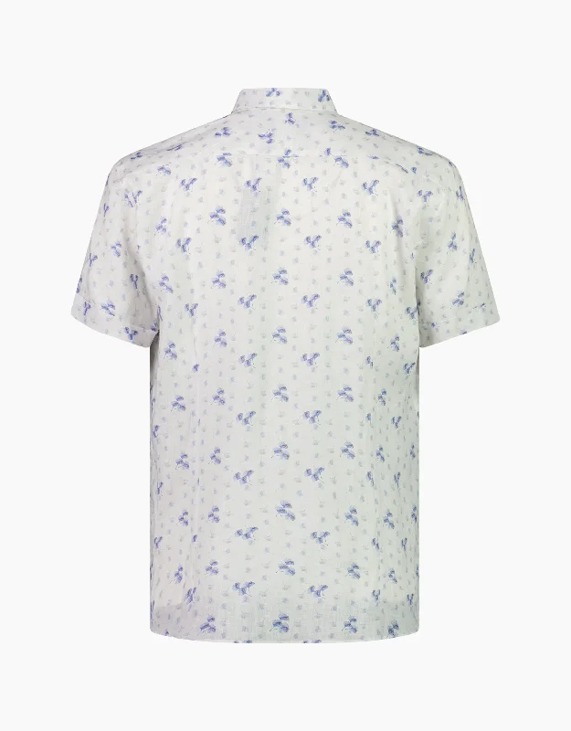 Waihi Blue Floral Short Sleeve Shirt