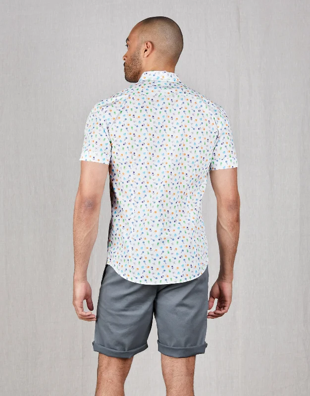 Waihi Jellyfish Print Short Sleeve Shirt