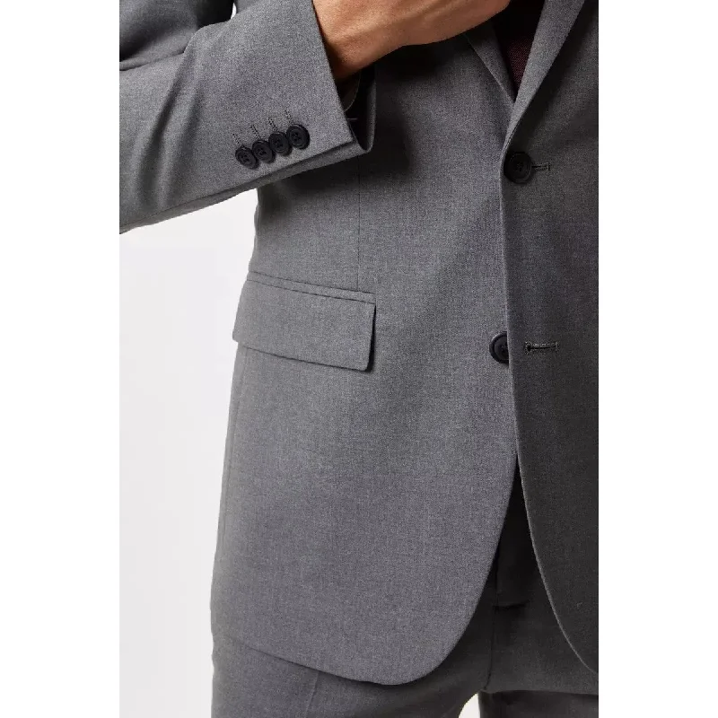 Burton Mens Essential Single-Breasted Skinny Suit Jacket