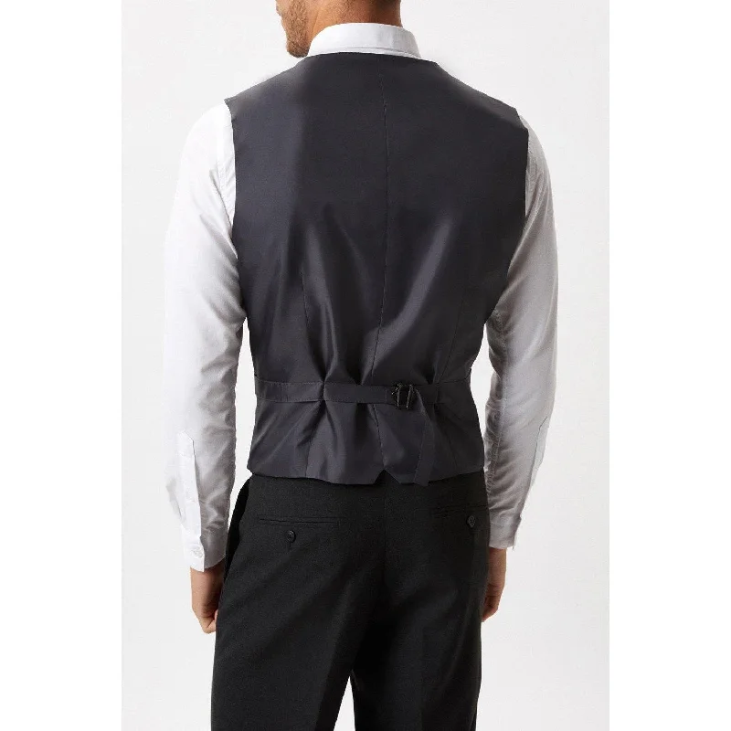 Burton Mens Essential Single-Breasted Slim Waistcoat