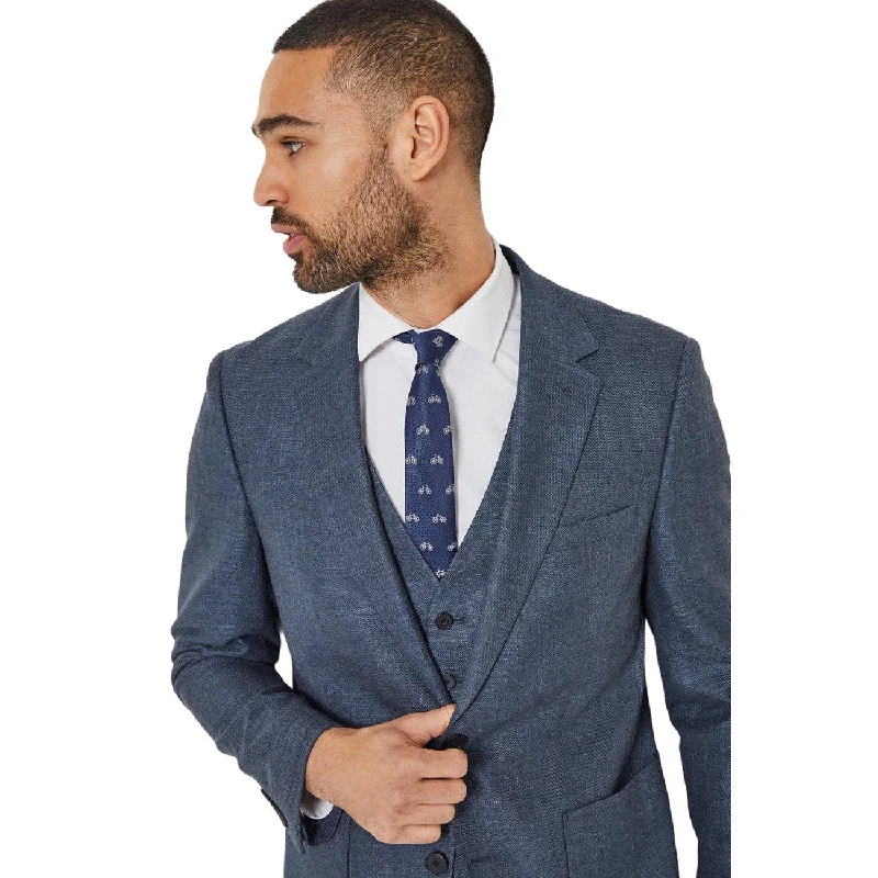 Burton Mens Linen Effect Suit Jacket