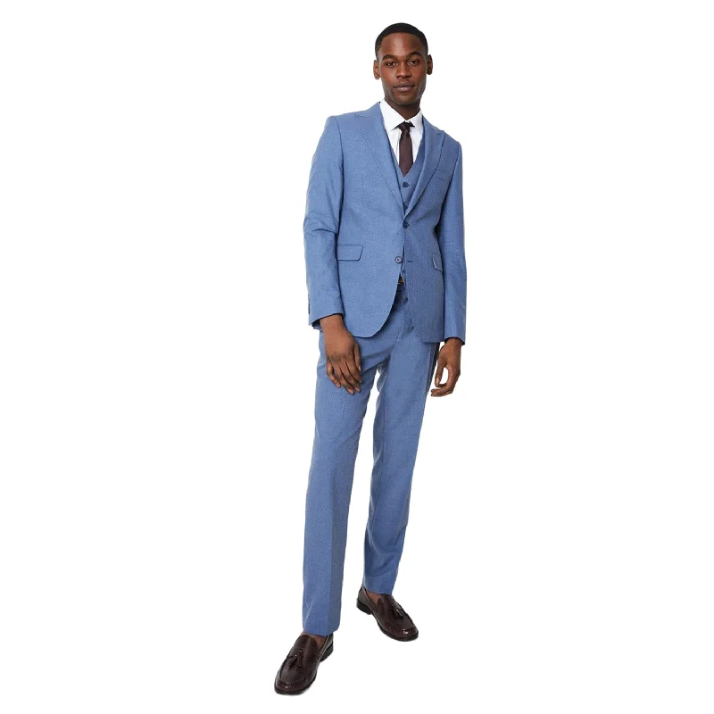 Burton Mens Peak Lapel Slim Tailored Wedding Suit Jacket