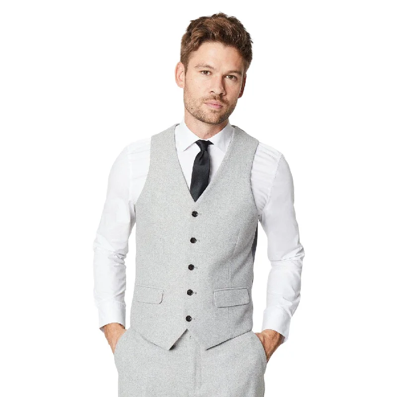 Burton Mens Plain Tweed Waistcoat