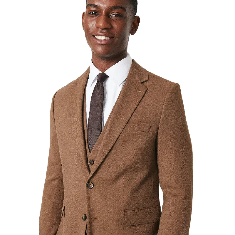 Burton Mens Plain Weave Slim Suit Jacket