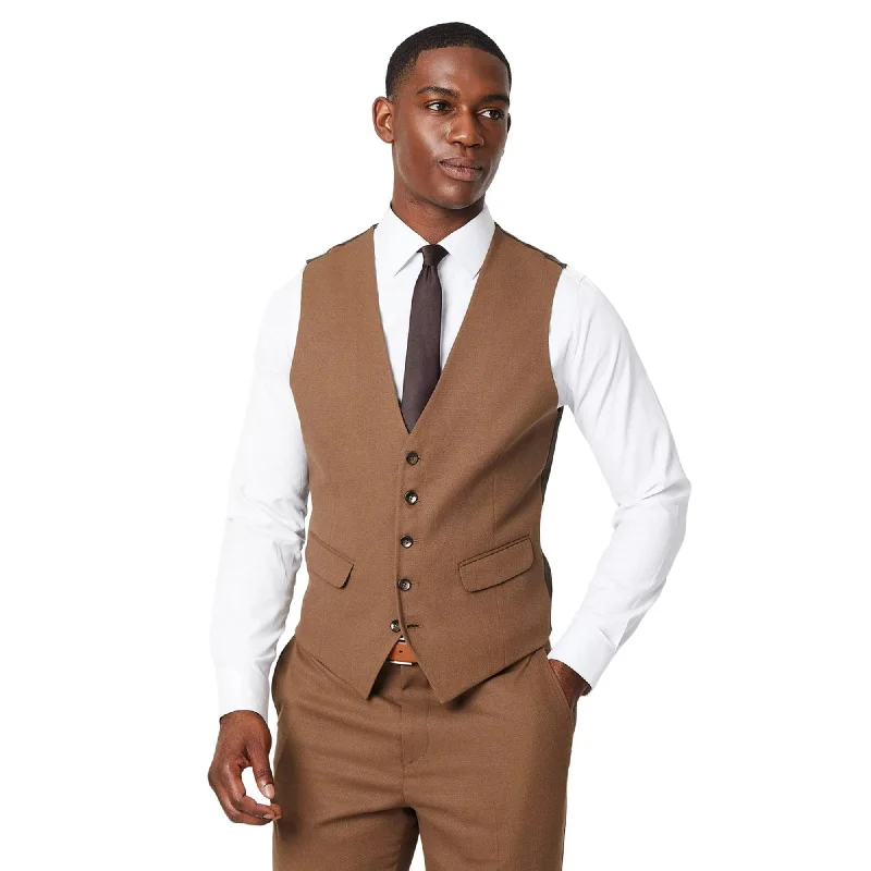 Burton Mens Plain Weave Slim Waistcoat