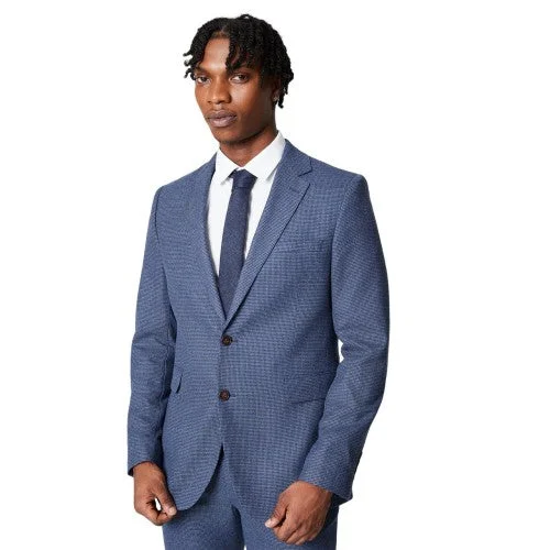 Burton Mens Puppytooth Single-Breasted Suit Jacket