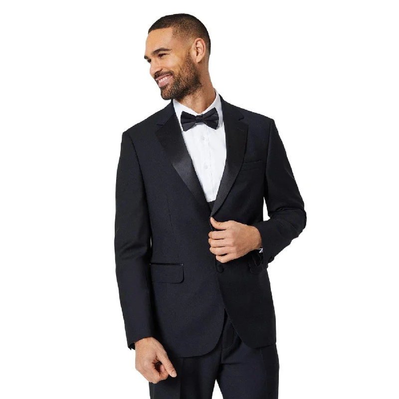 Burton Mens Single-Breasted Tailored Tuxedo Jacket