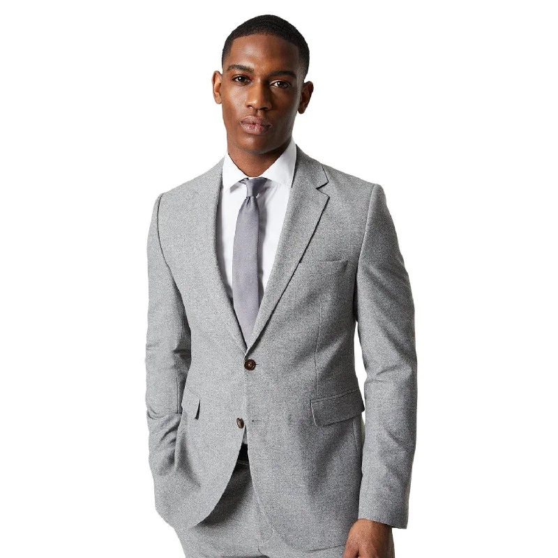 Burton Mens Textured Single-Breasted Suit Jacket