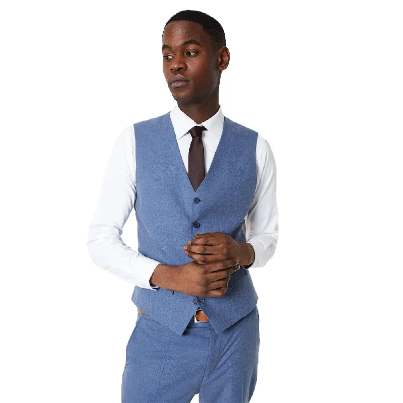 Burton Mens V Neck Slim Wedding Waistcoat