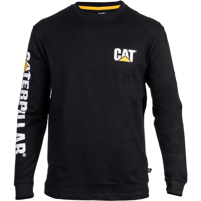 Caterpillar Trademark Banner Long Sleeve T Shirt