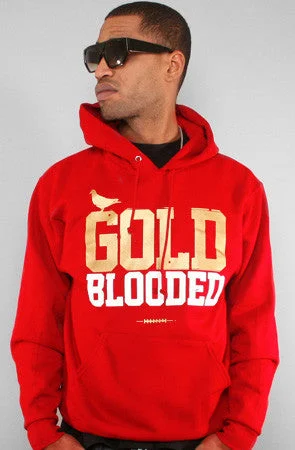 Gold Blooded (Men's Red Hoody)