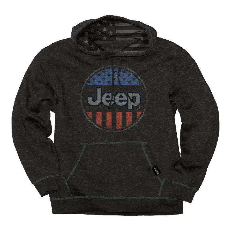 Jeep - USA Oval Flag Accent Hoodie