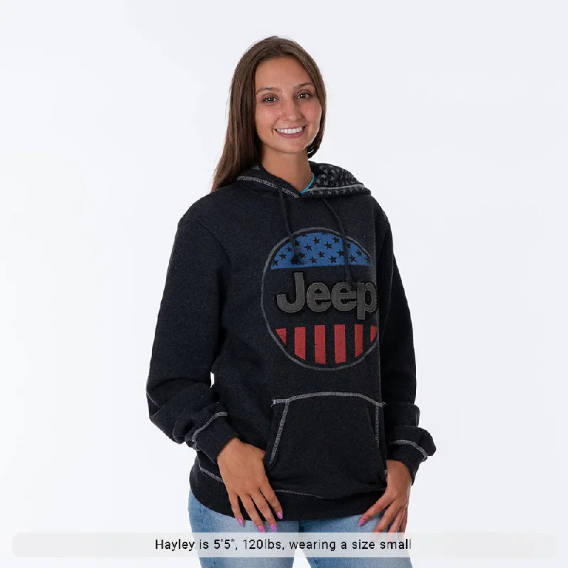 Jeep - USA Oval Flag Accent Hoodie