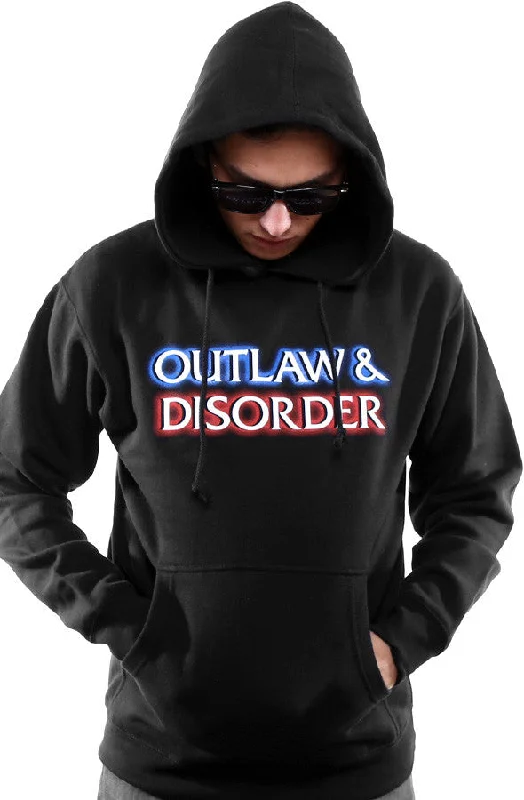 Outlaw & Disorder (Men's Black Hoody)