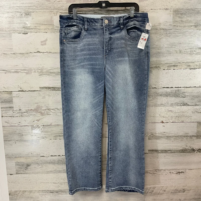 Jeans Straight By Wit & Wisdom In Blue Denim, Size: 14