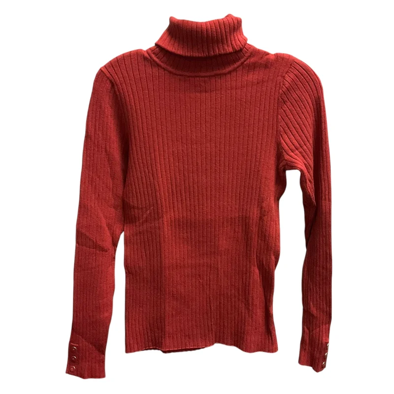 Top Long Sleeve By Croft And Barrow In Copper, Size: M