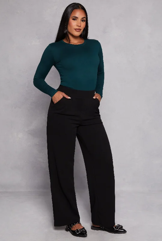 Crepe Knit Pull On Dress Pants